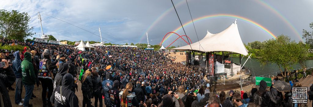 Regenbogen ber dem Amphitheater
Rock Hard Festival 2019
Amphitheater in Gelsenkirchen