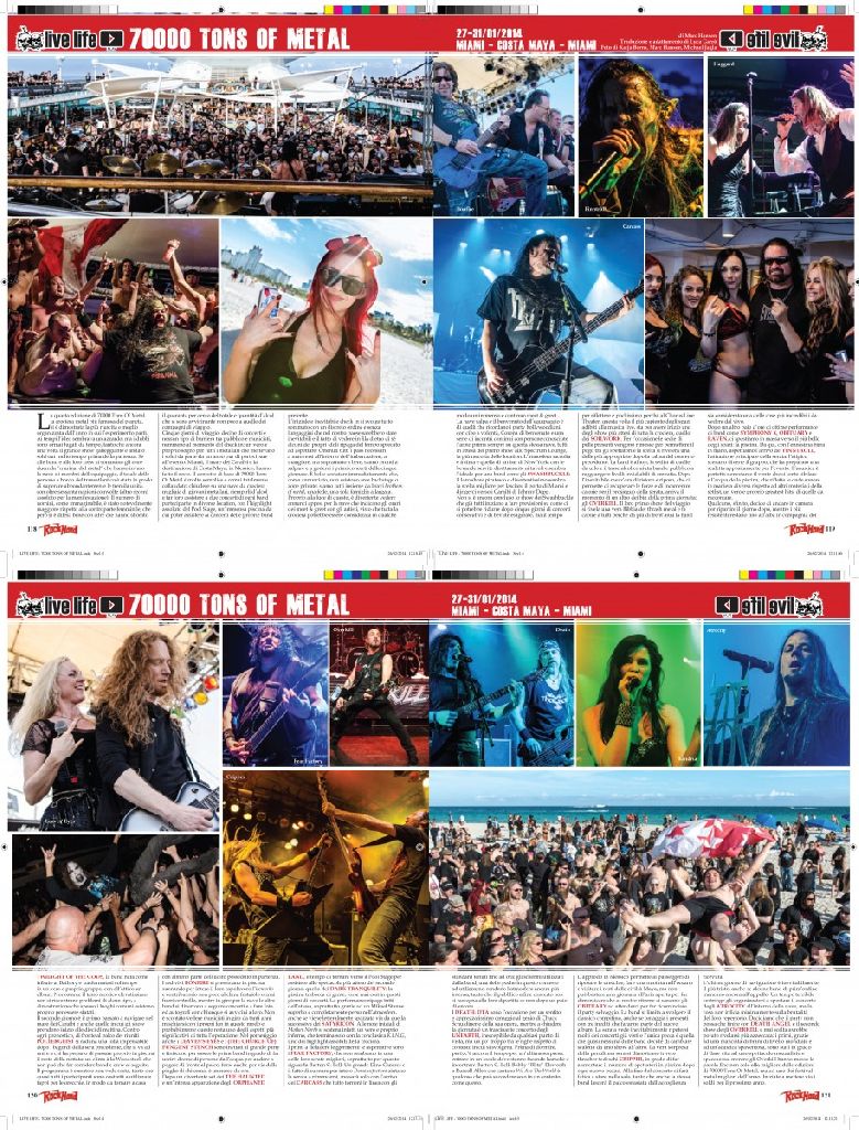 70000 Tons of Metal 2014 Fotos im Rock Hard (Italia) - March 2014