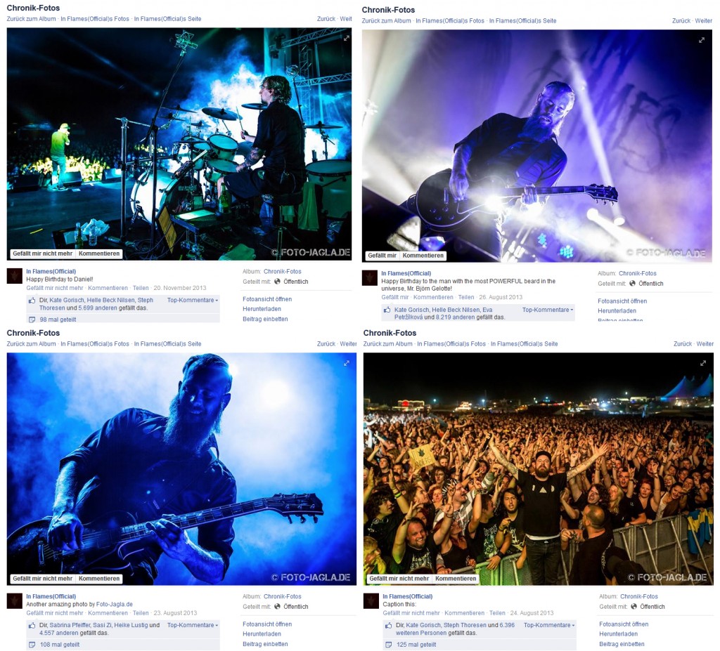 In Flames - Lots of pics on the official Facebook page