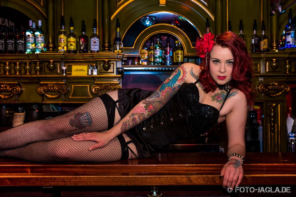 Modern Pinup Shooting mit Strange Pussycat
in der Rock-Kneipe Engel, Altstadt Dsseldorf