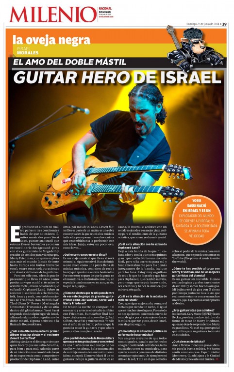 Yossi Sassi in Milenio (Mexico), Juni 2014 (photographed at Summer Breeze 2013)