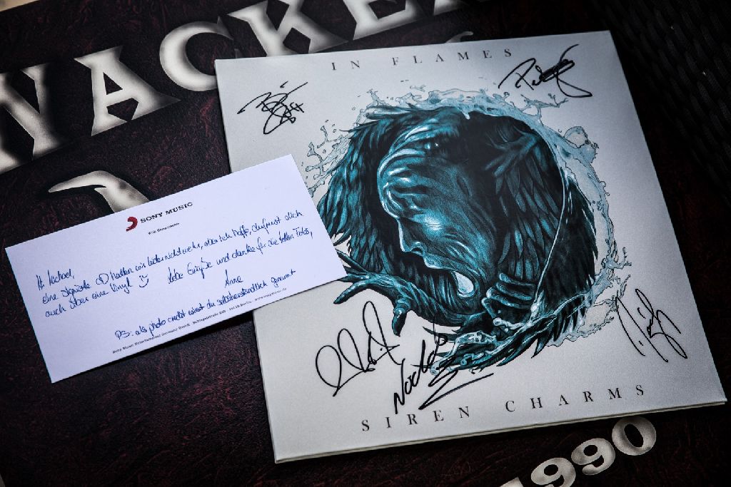 In Flames sent me their new album Siren Charms and Sony Music thanked me for the great photos