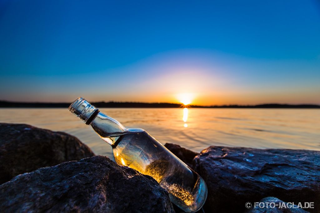 Seeufer in Schweden 2014, Sonnenuntergang