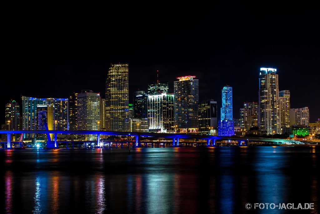 MacArthur Causeway - Miami 2013. Langzeitbelichtung / Nachtaufnahme