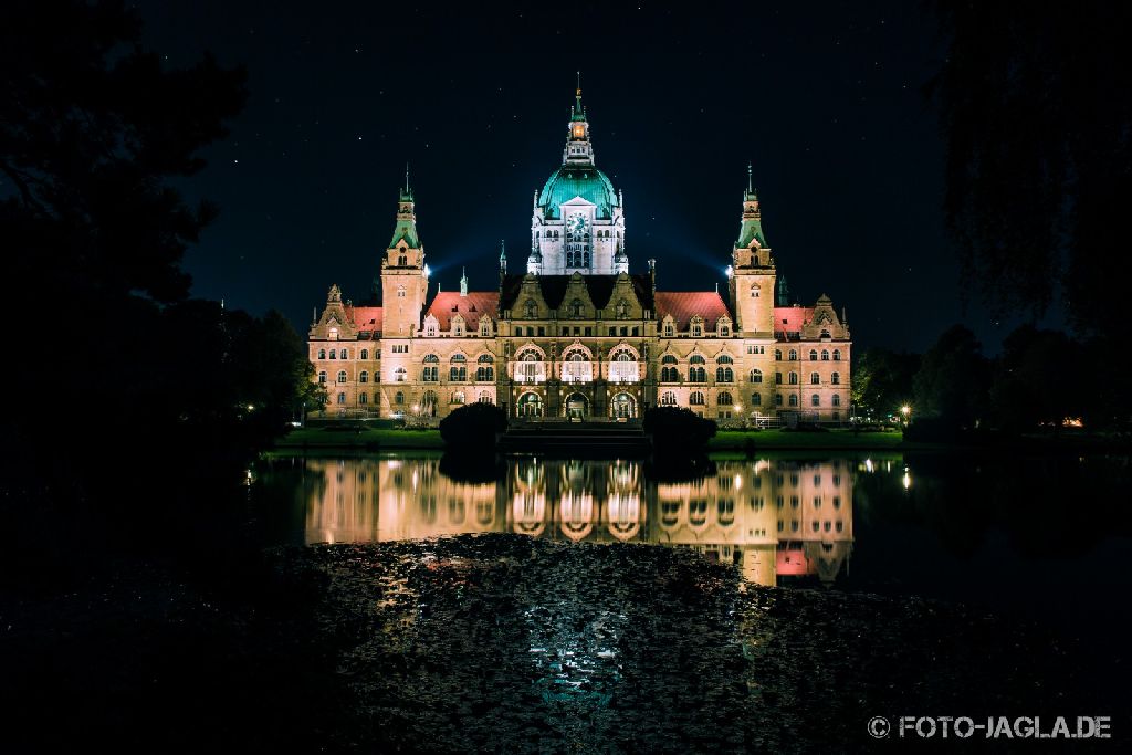 Rathaus Hannover 2014, Nachtaufnahme / Langzeitbelichtung