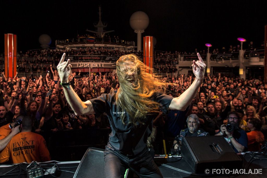 70000 Tons of Metal 2015 ::. The Skipper's Thank You - Andy Piller on Poodeck stage