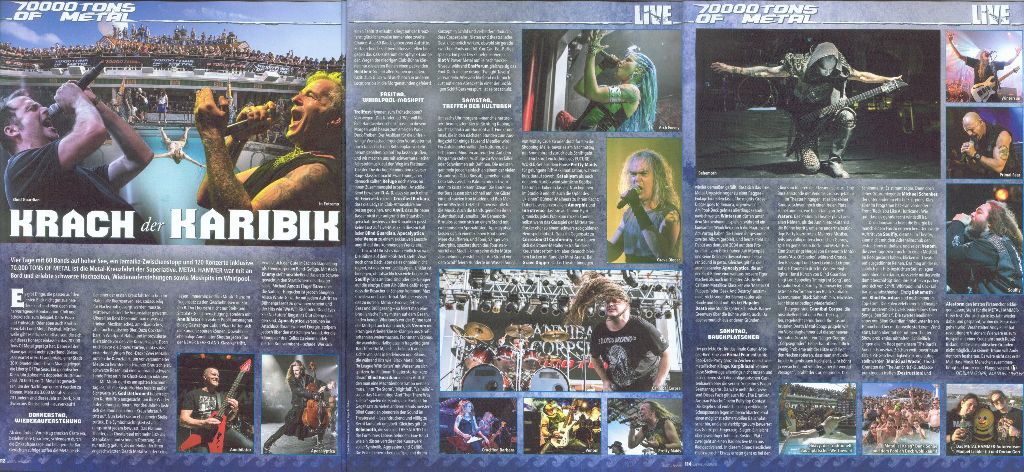 70000 Tons of Metal 2015 Fotos im Metal Hammer (Germany) - March 2015