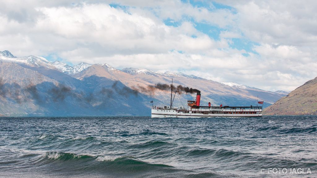 Dampfschiff TSS Earnslaw zwischen Queenstown und Glenorchy
Das älteste aktive Dampfschiff der Welt auf dem Lake Wakatipu
Neuseeland (Südinsel)