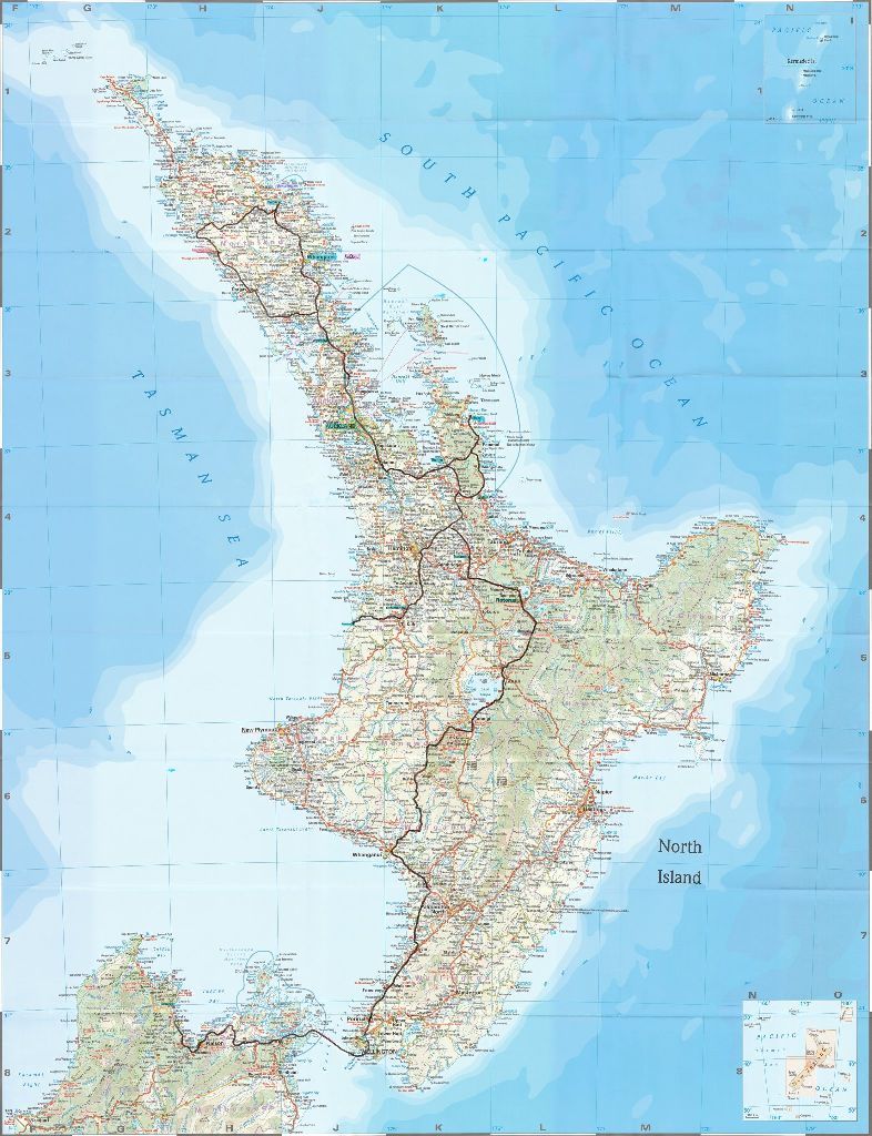 Reiseroute Neuseeland-Nordinsel