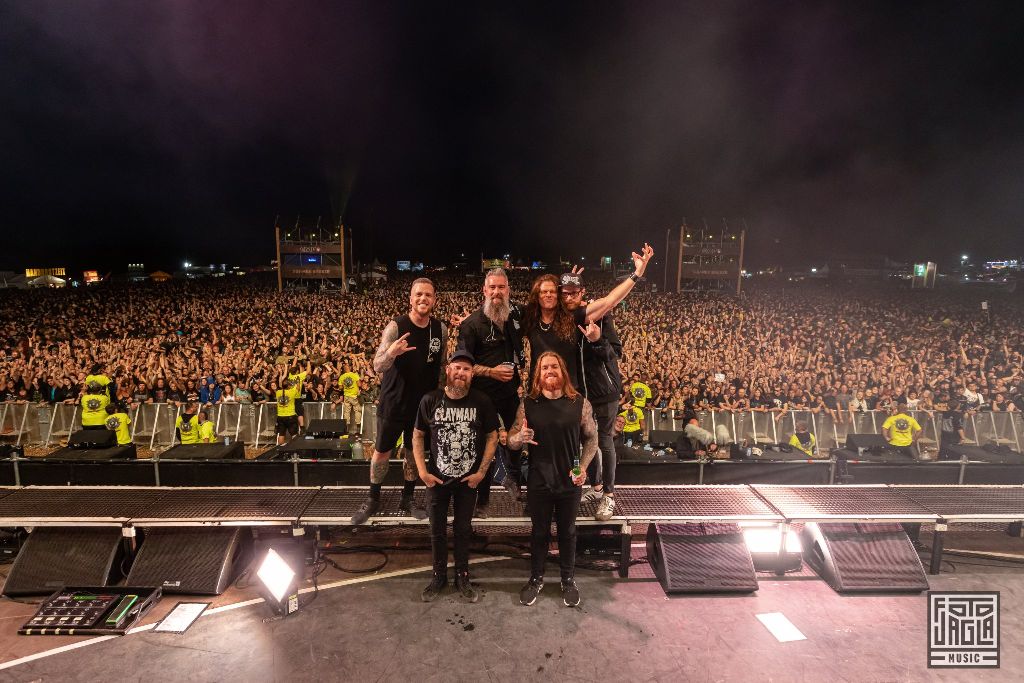 Summer Breeze Open Air 2019 in Dinkelsbhl (SBOA)
Abschlussfoto von In Flames auf der Main Stage