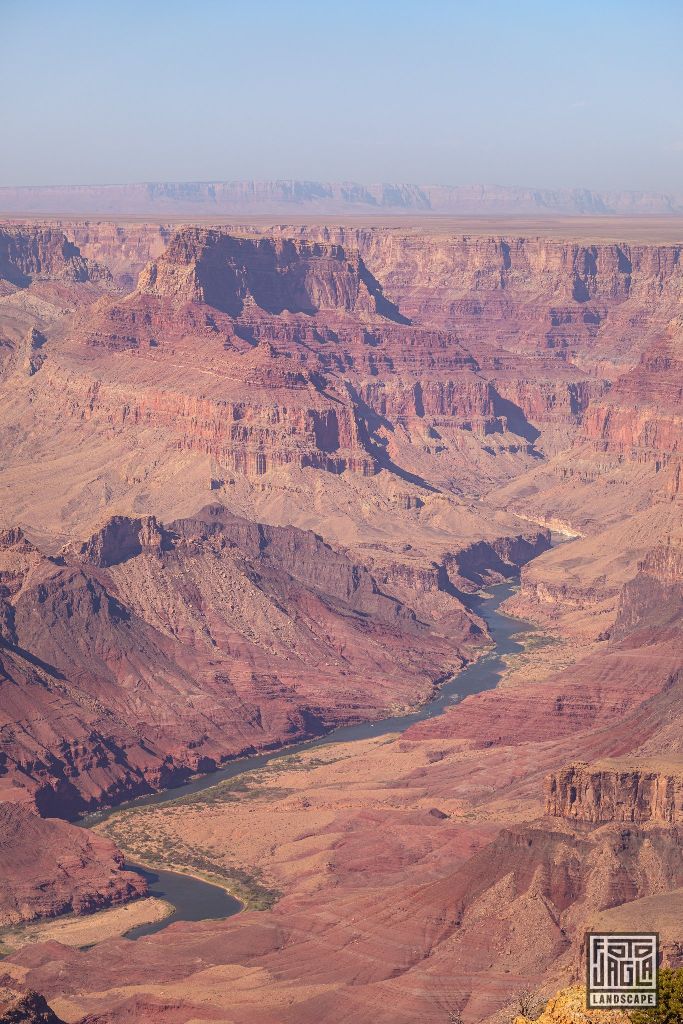 View to the Colorado River from the Desert View Watchtower in Grand Canyon Village
Arizona, USA 2019