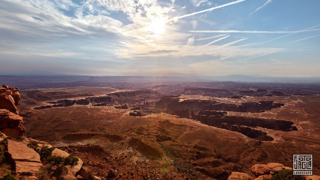 View from Mesa Arch in Canyonlands National Park at sunrise
Utah 2019