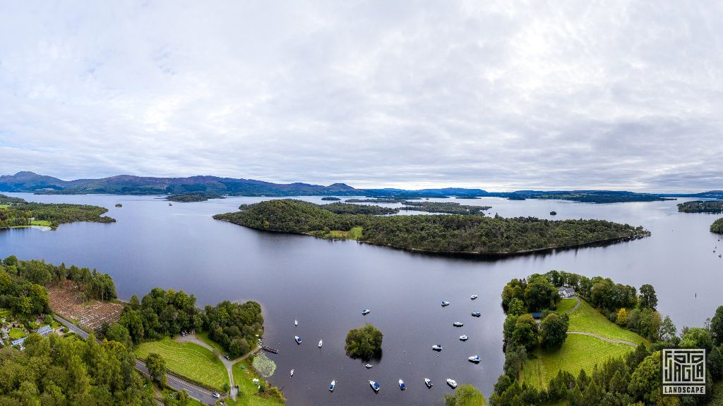 Loch Lomond Drohnenbild bei Aldochlay
Schottland - September 2020