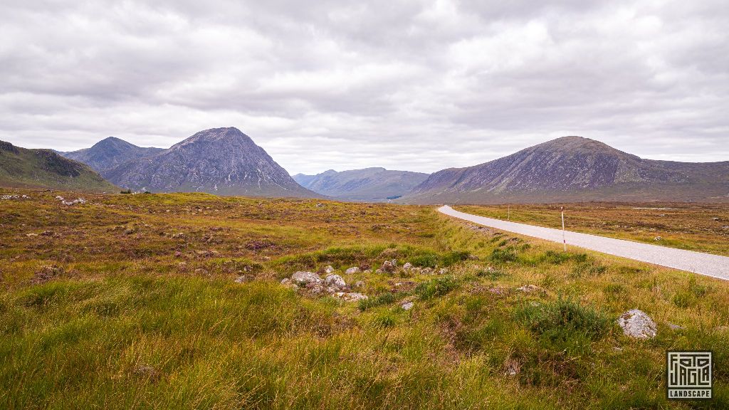 Sicht auf Glencoe Mountain an der A82
Schottland - September 2020