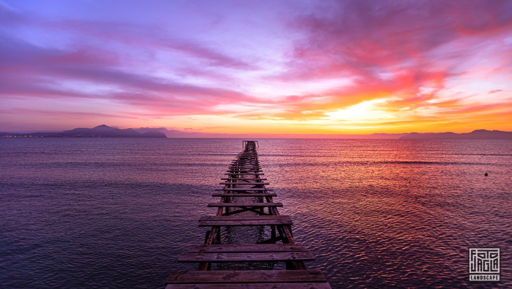 Mallorca
Steg am Platja de Muro nhe Alcudia 
Sonnenaufgang am Strand