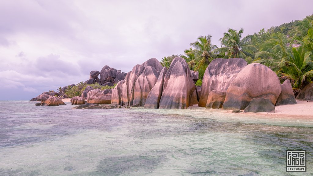 Sonnenuntergang am Anse Source d'Argent
La Digue, Seychellen 2021