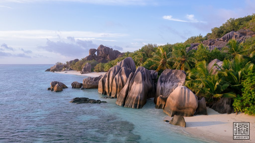 Sonnenuntergang am Anse Source d'Argent
La Digue, Seychellen 2021