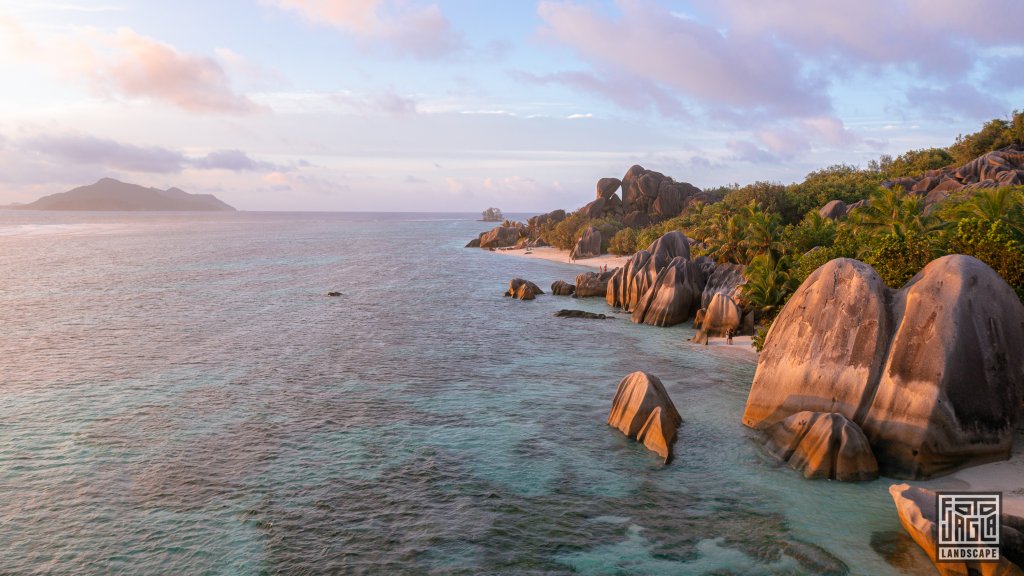 Sonnenuntergang am Anse Source d'Argent
La Digue, Seychellen 2021