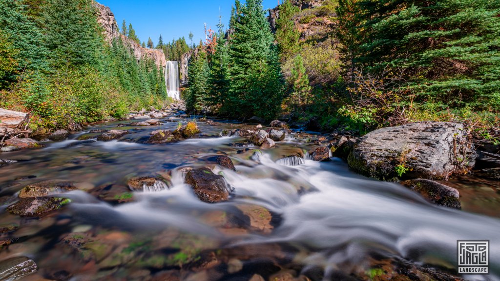 Tumalo Falls am Tumalo Creek westlich der Stadt Bend
30 Meter hoher Wasserfall
Oregon 2022