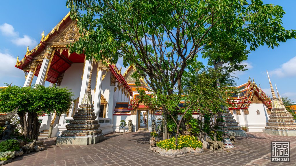 Schöne Tempelanlage
Tempel Wat Pho
Hauptstadt Bangkok, Thailand