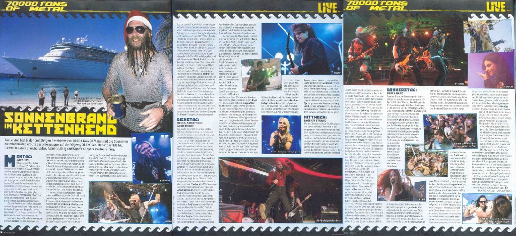 70000 Tons of Metal 2013 Fotos im Metal Hammer (Germany) - April 2013