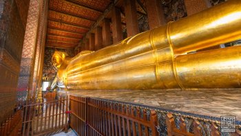 Riesige liegende Budda Statue
Buddistischer Königlicher Tempel Wat Pho
Hauptstadt Bangkok, Thailand