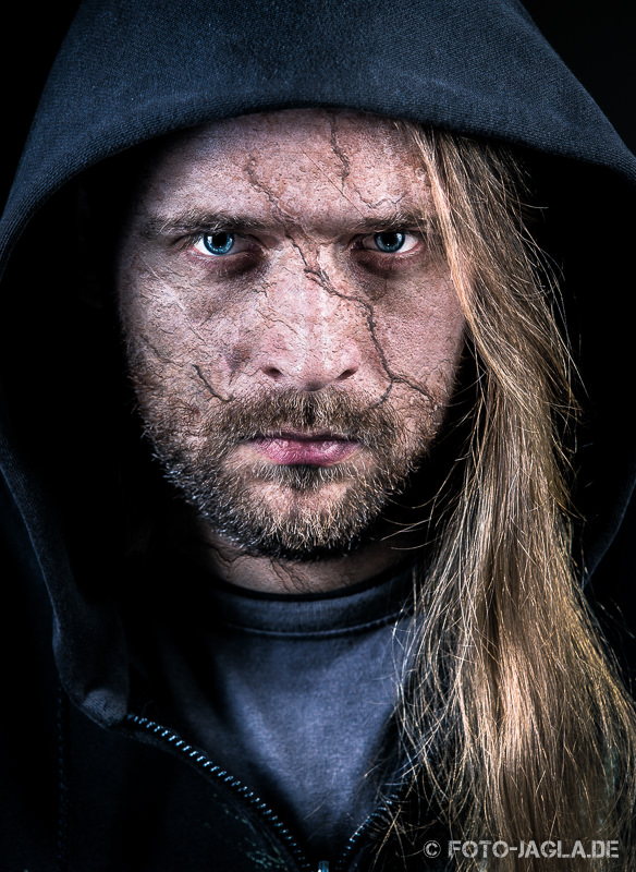 Photoshop Skin Wall Texture Portrait Steintextur auf der Haut mit Photoshop